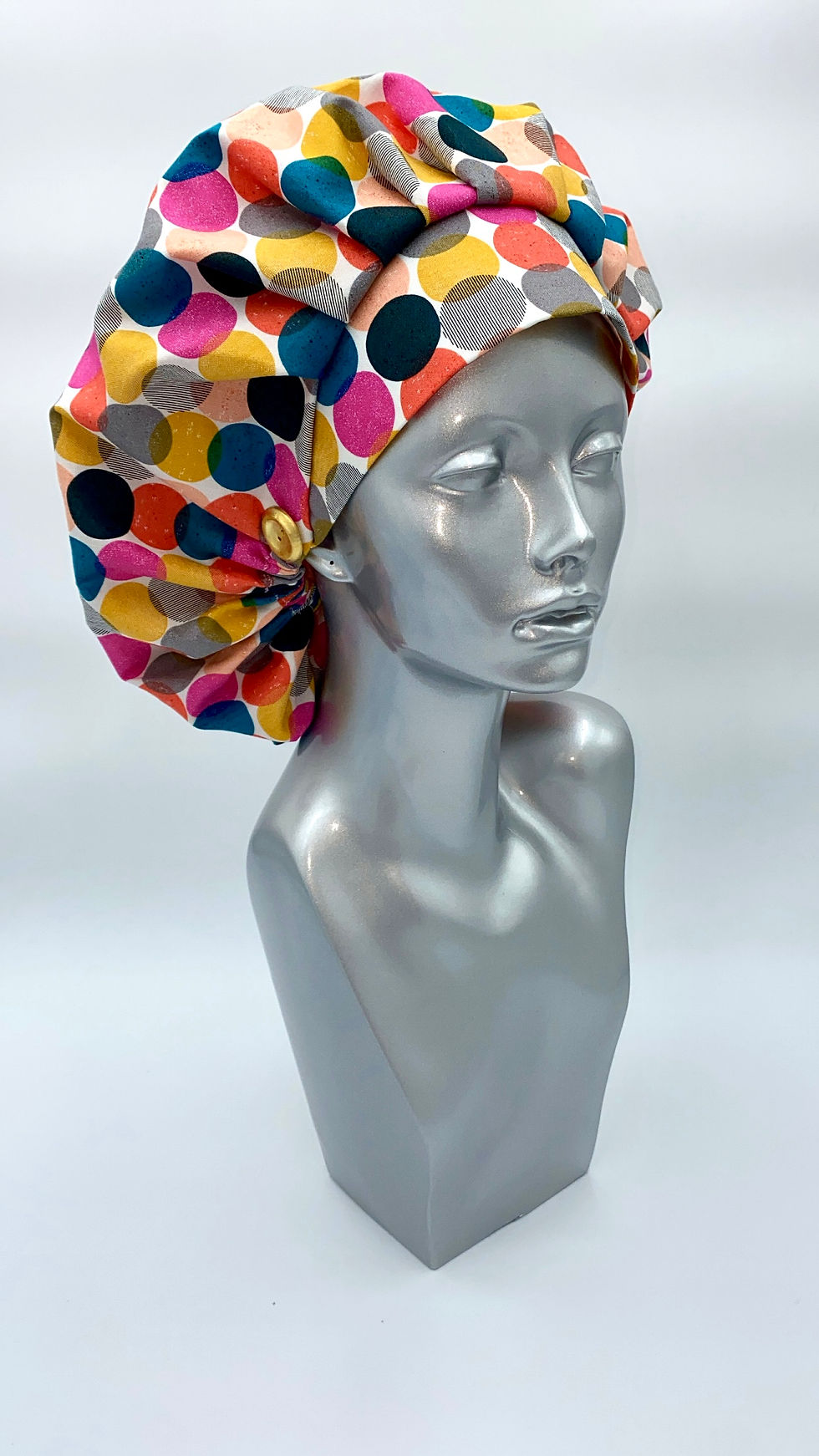 Thumbnail: “Grand Dots” Satin-Lined Bonnet Set 