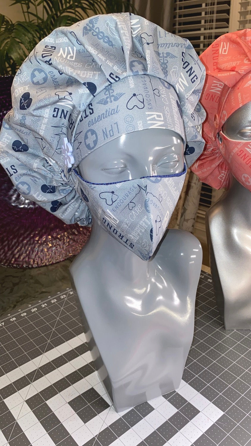 Thumbnail: “Nurse Hero Blue” Bonnet Set 