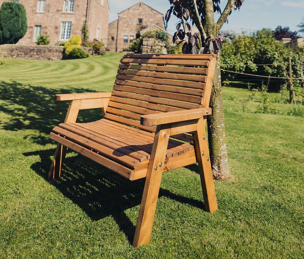 Thumbnail: Churnet Valley Valley 2-Seater Bench - Pressure-Treated Redwood