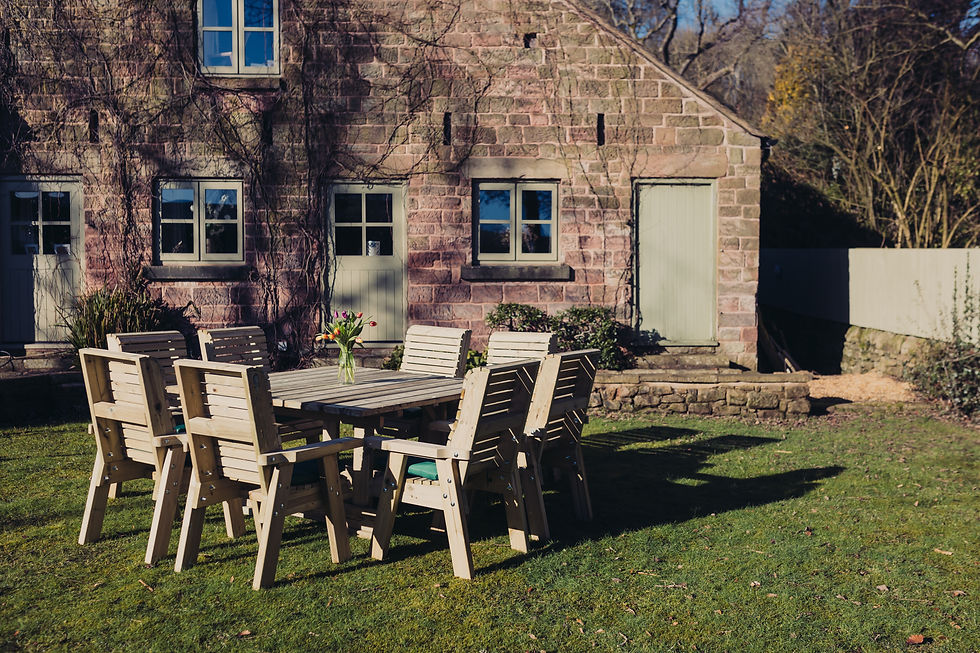 Thumbnail: Churnet Valley Ergo 8-Seater Square Set - Pressure-Treated Redwood