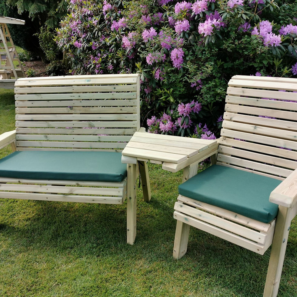 Thumbnail: Ergo Trio Set with Square Tray | FSC Scandinavian Redwood | Pressure Treated
