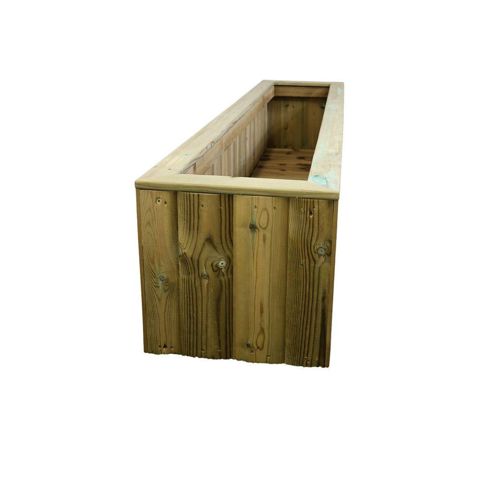 Thumbnail: Churnet Valley 150cm T&G Wooden Trough Planter - Pressure Treated