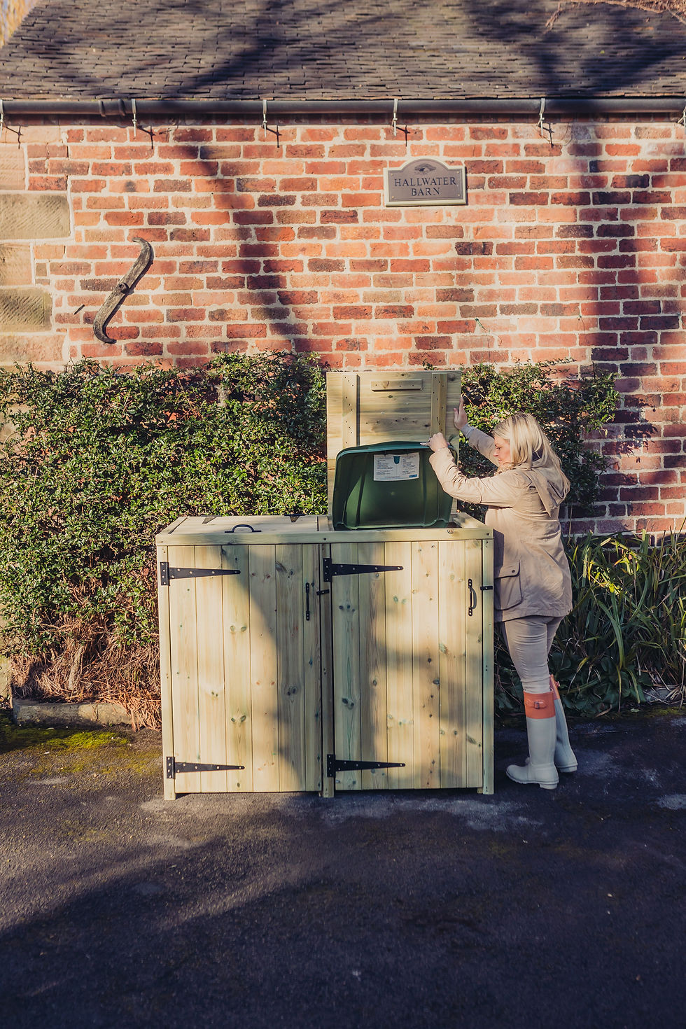 Thumbnail: Deluxe Double Bin Store – Pressure-Treated Scandinavian Redwood
