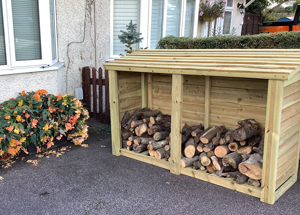 Thumbnail: Churnet Valley 4x6ft Heavy Duty Log Store | Pressure Treated Redwood Storage