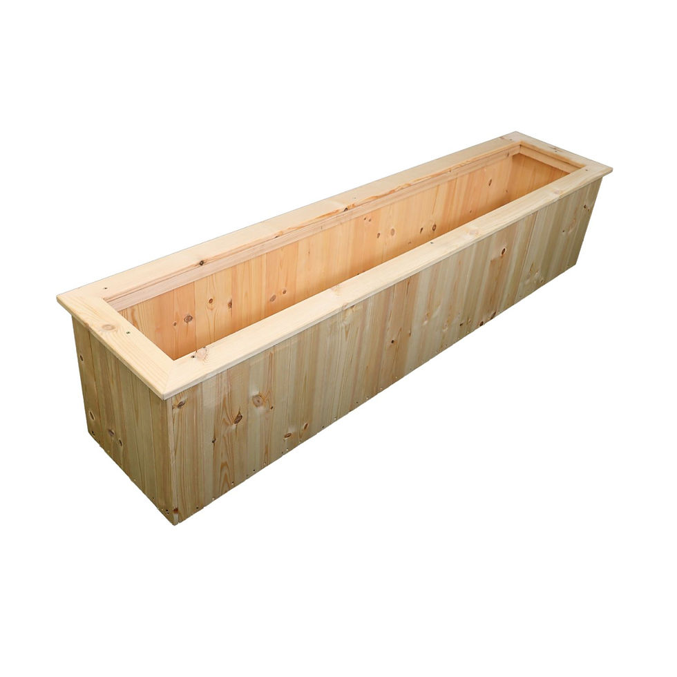 Thumbnail: Churnet Valley 180cm (6ft) Untreated Garden Trough - Organic Veg & Herbs