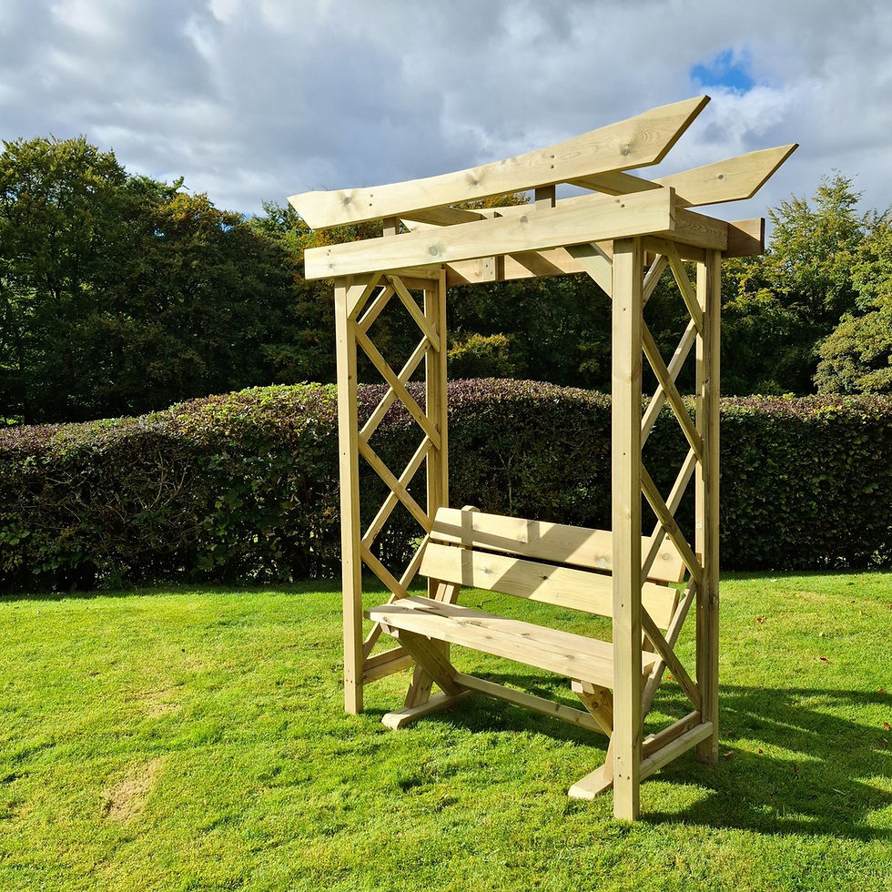 Thumbnail: Tokyo Arch 4ft with Ashcombe Bench – Pressure-Treated Redwood