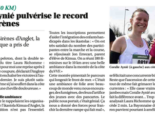 📰 Revue de presse | "L'Angloye Coralie Aynié pulvérise le record de la course des Sirènes", Sud Ouest