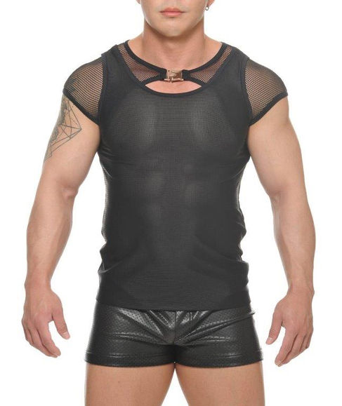 Mesh Top Party Outfit Black