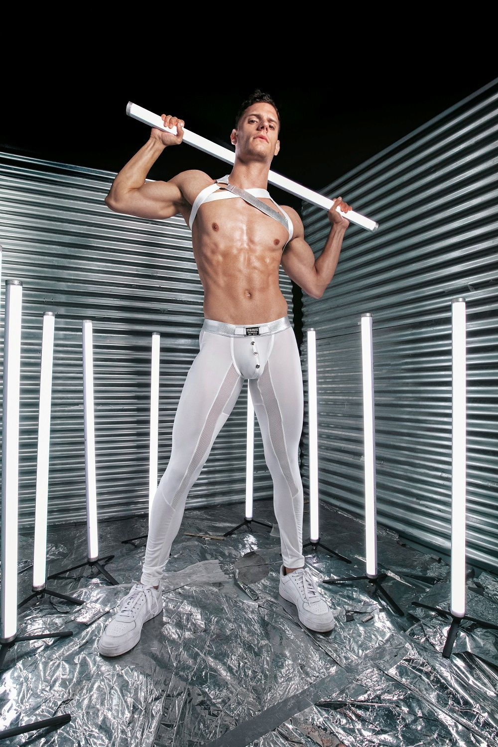 party leggings white