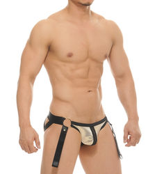 men kink jockstrap gold