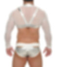Thumbnail: Gay White Mesh Party Clubwear Outfit
