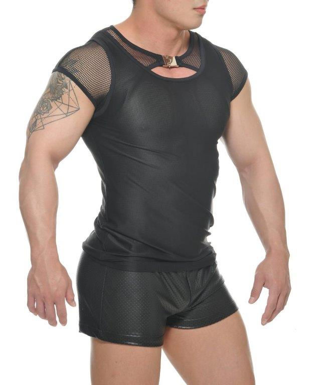 Mesh Top Party Outfit Black