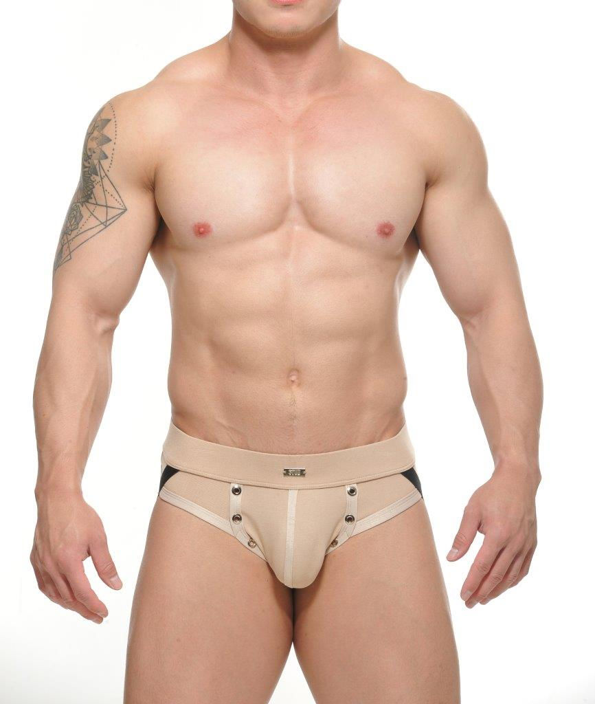 men jockstrap thong camel nude