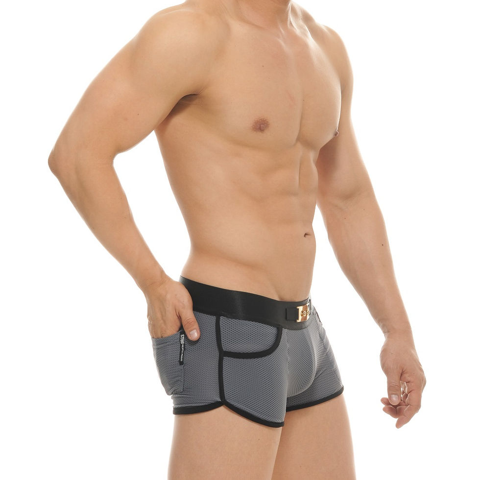 men party shorts in blue grey
