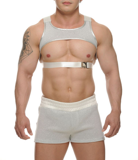 Silver White Chest Harness