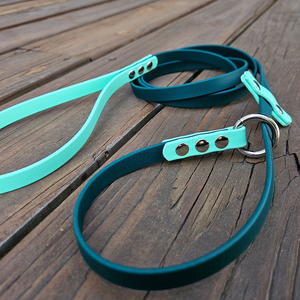 Thumbnail: 1/2 Inch Slip Leash - Custom Colors - Two Color, Two Tone - Biothane Dog Leash