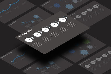 Selection of premium infographics black series