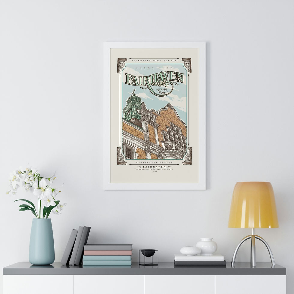 Thumbnail: Fairhaven FHS Illustrated Full Color 20"x30" Framed Print