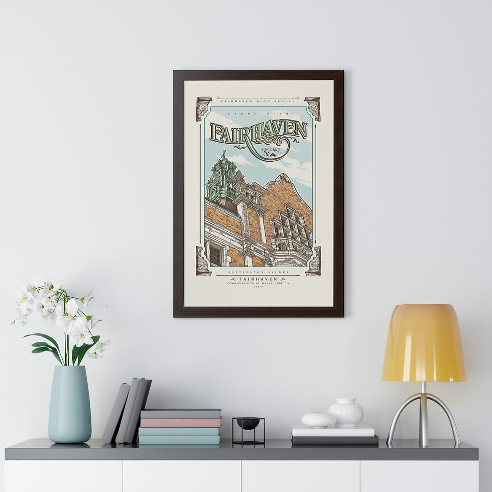 Thumbnail: Fairhaven FHS Illustrated Full Color 20"x30" Framed Print
