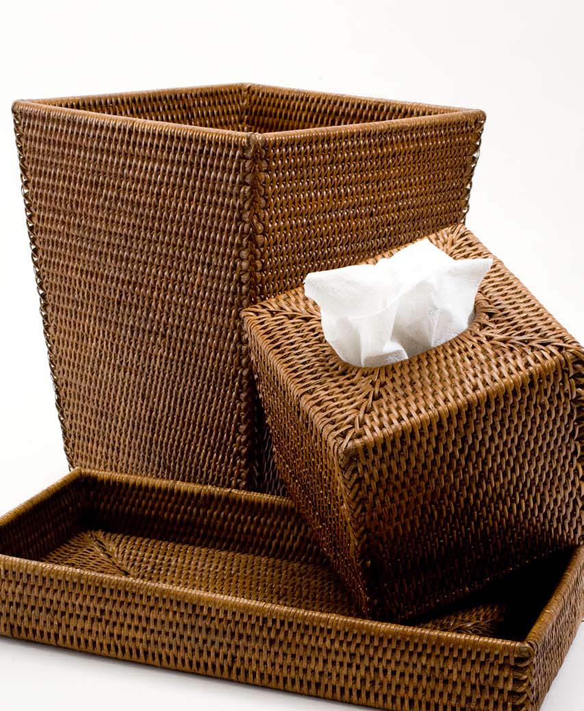 Woven wastepaper basket