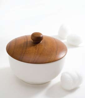 Wood and ceramic containers