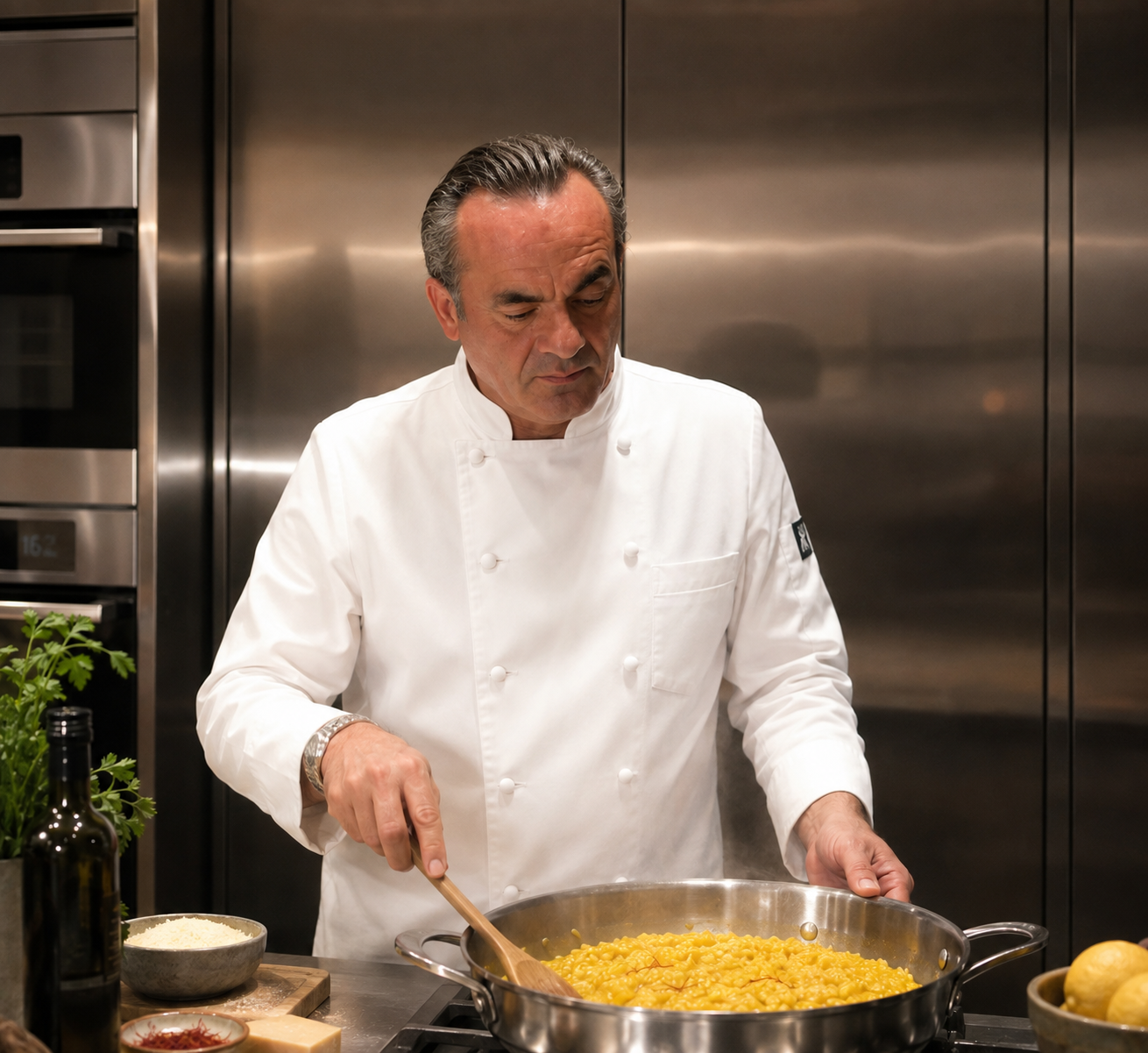 Chef Paolo at work in the kitchen