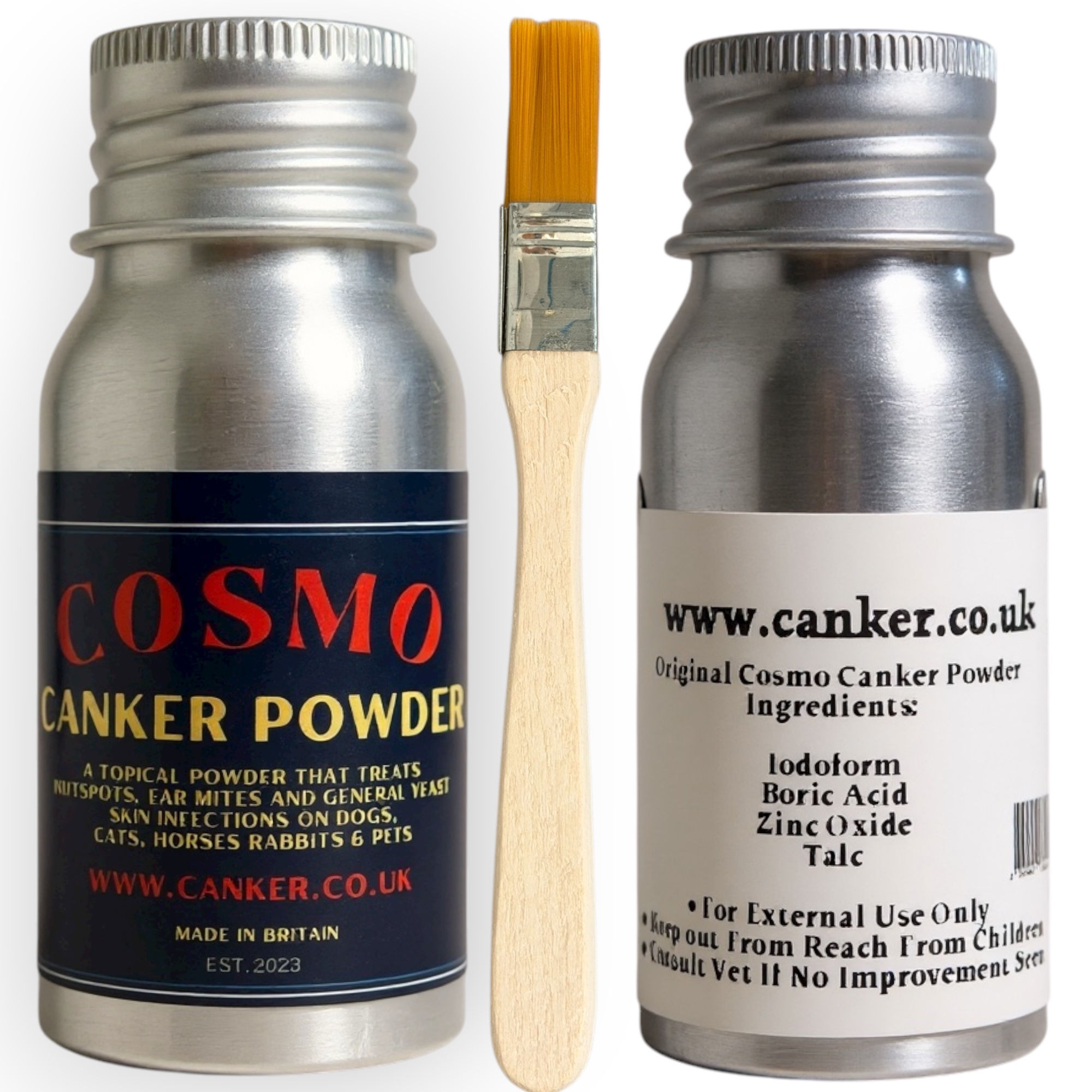 20g Canker Powder Ear Mite Hotspot Blaster Treatment Bottle + Application Brush