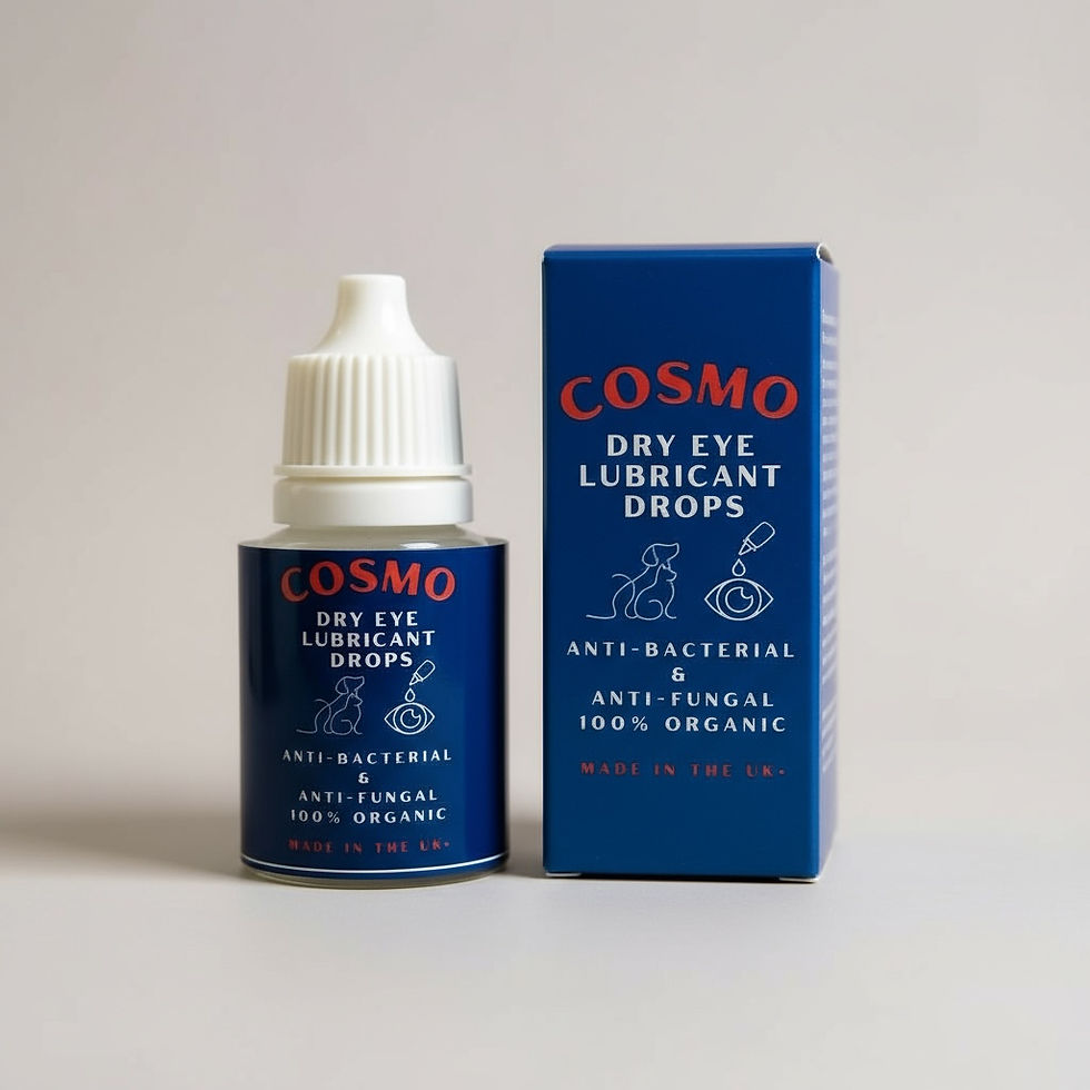 Miniature : Cosmo Pet Eye Drops 3x5ml | Dry Eye Relief Dogs Cats | Anti Bacterial UK