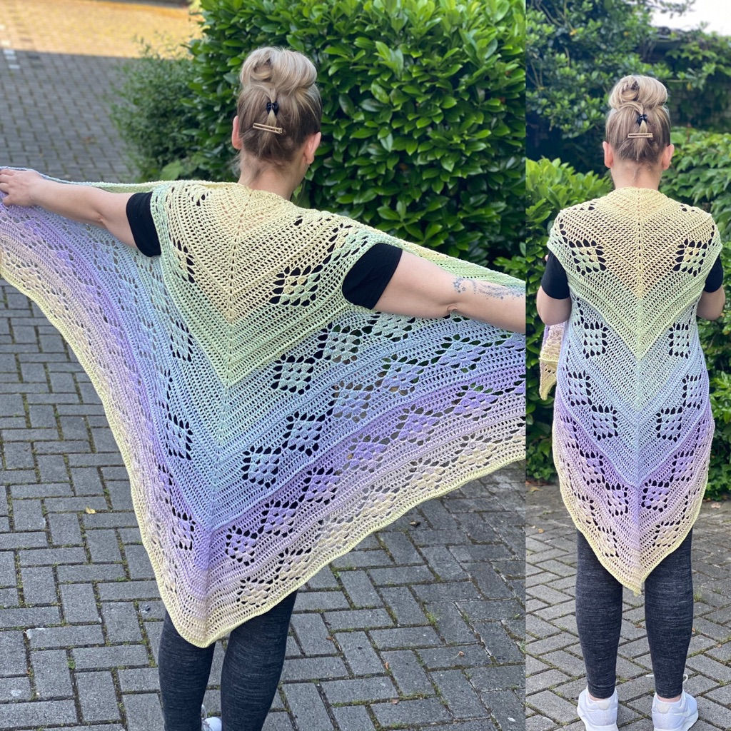 Häkelanleitung Tuchweste Einhornbaby