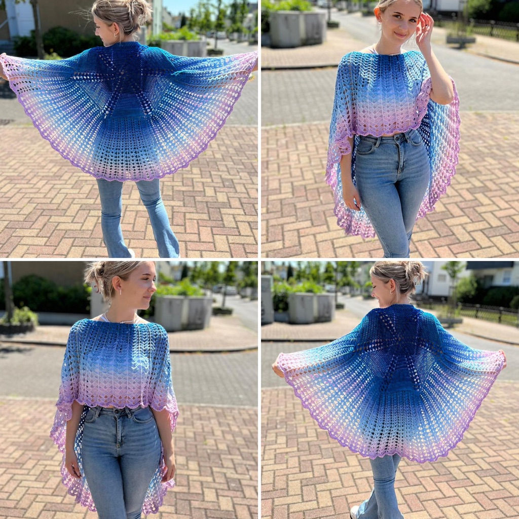 Häkelanleitung Poncho Piratenbraut