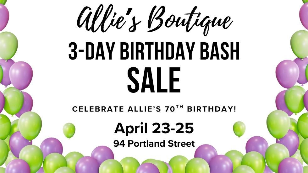 Allie's 3-Day Birthday Bash Sale