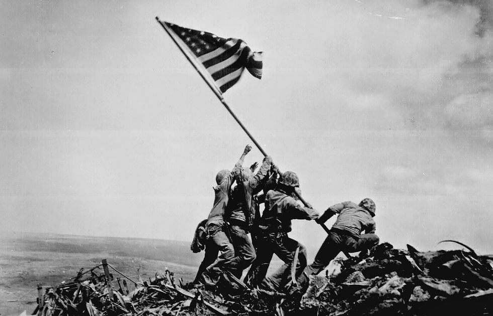 Joe Rosenthal, Raising the Flag on Iwo Jima guerra soldati americani