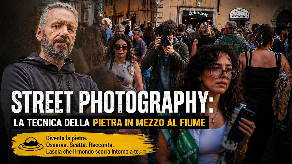 street photography consigli la pietra in mezzo al fiume