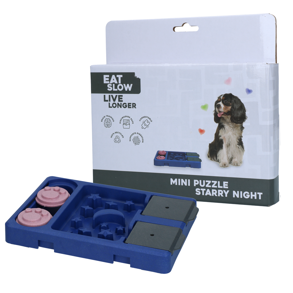 Eat Slow Live Longer Mini Puzzle "Starry Night"