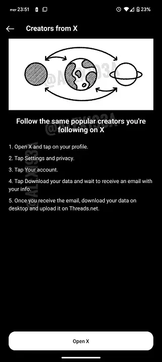x follower threads