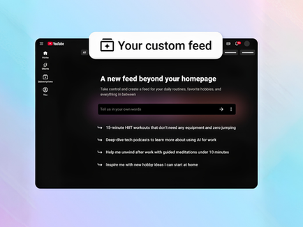 youtube custom feed
