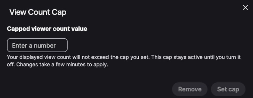 Twitch View Count Cap