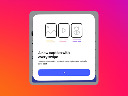 Instagram caption carosello