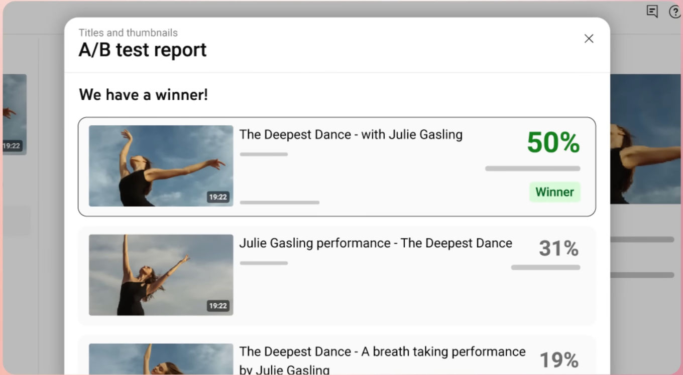 youtube ab test