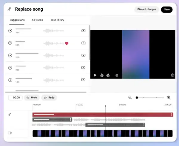 youtube ai sostituzione musica