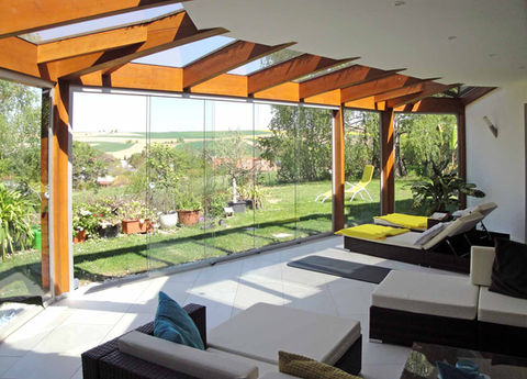 Schachner Terrassenverglasung / Sommergarten aus Holz in 2111 Mollmannsdorf, Niederösterreich