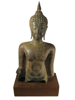 Thai Bronze Buddha Bust