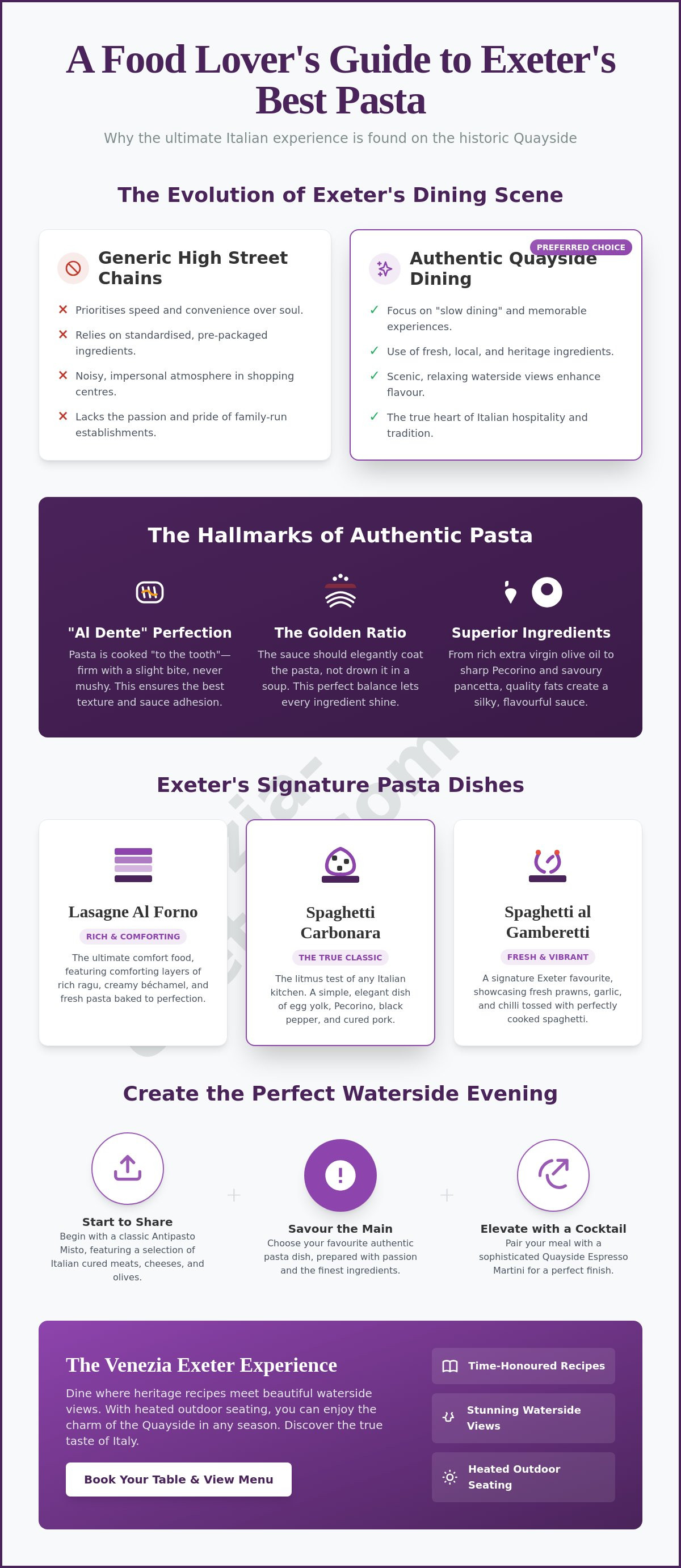 Best pasta dishes Exeter