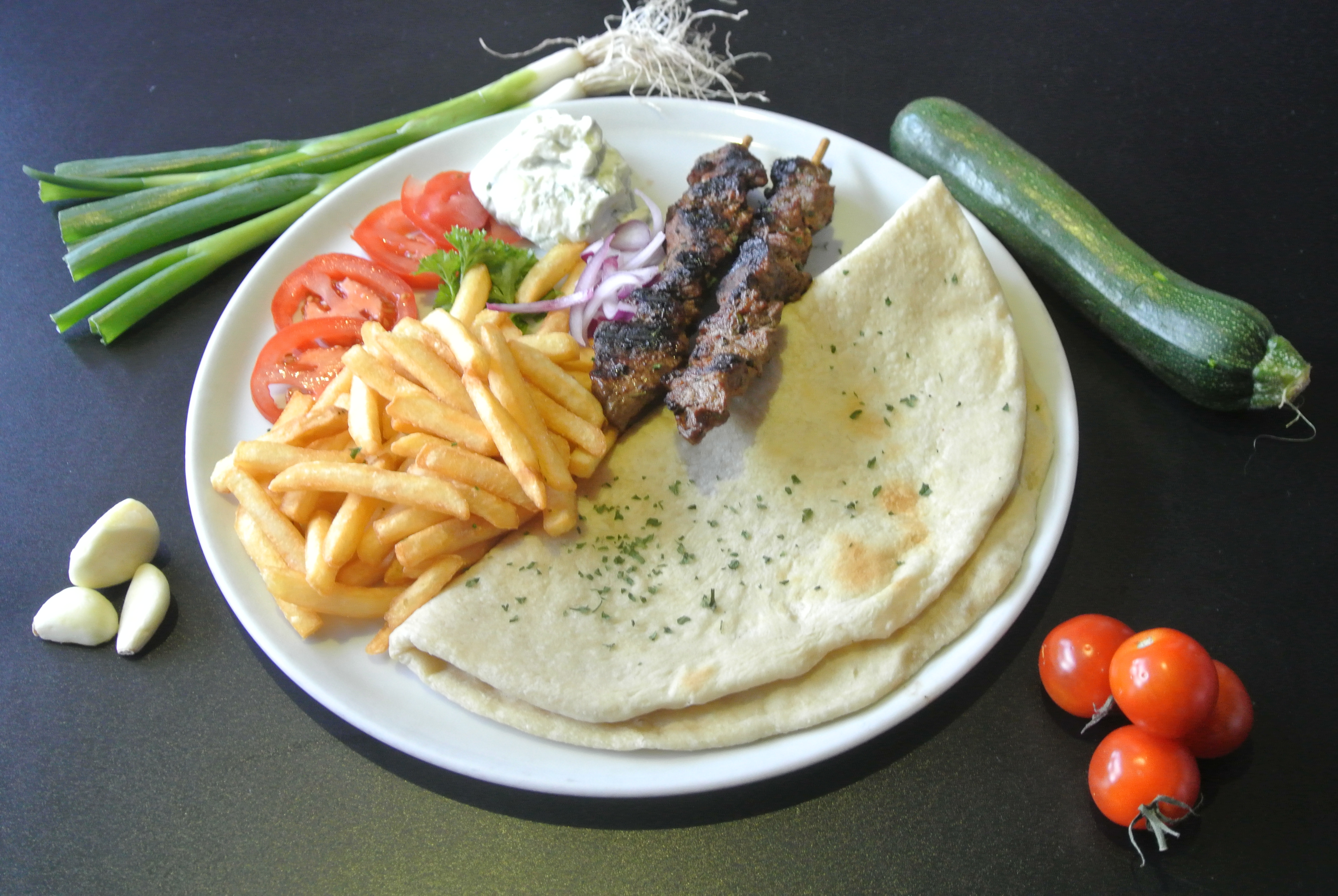 Arranged Food and Objects