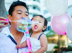 speech therapy, blowing bubbles