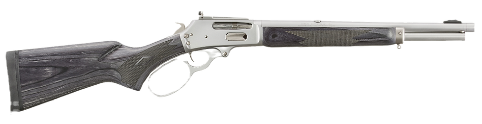 Marlin 70906 336 Trapper Full Size 30-30 Win 5+1 16.17" Satin Steel Threaded Barrel, Satin Stainless Steel Receiver, Fixed Black Laminate Stock