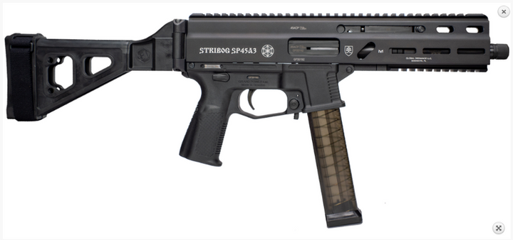Grand Power SP45A3 Stribog 45 ACP 20+1 8" Black Threaded Barrel
$1599