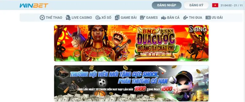 Nhà cái uy tín và các chương trình khuyến Winbet mãi cực khủng