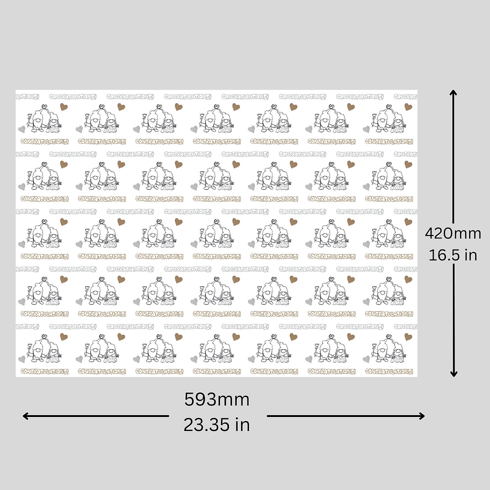 Thumbnail: gonk gnome wedding wrapping paper sheet