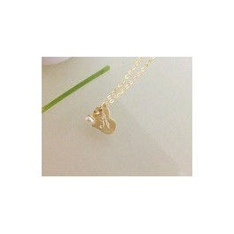 Thumbnail: Gold or Silver 925 heart with alphabet letter and pearl